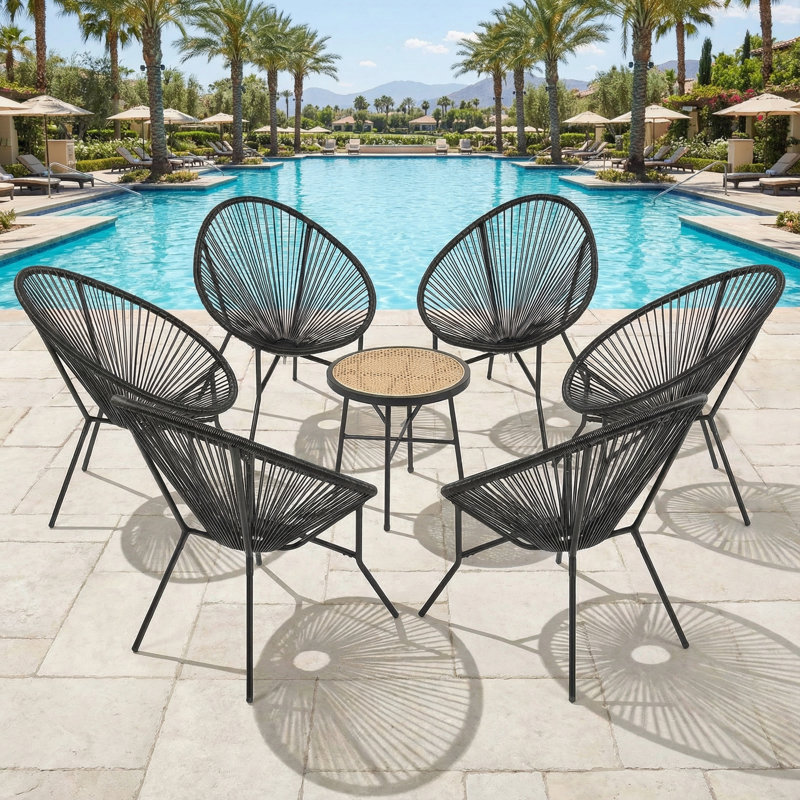 George Oliver Clancy 2-Piece Outdoor Seating Acapulco Chair | Wayfair